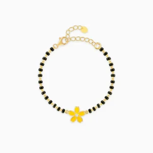 Golden Yellow Flower Kids Bracelet (0-2 years)