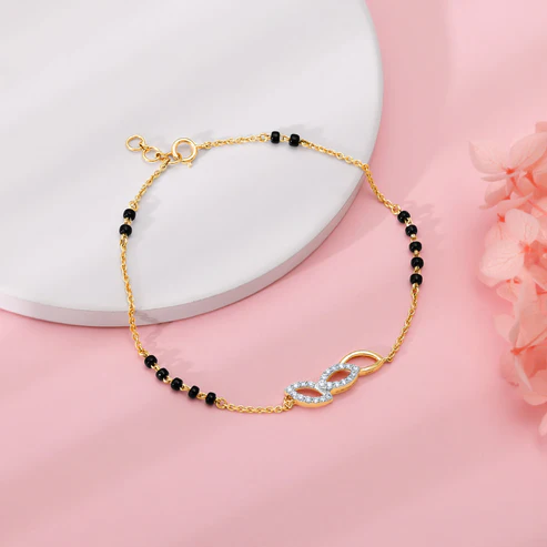 Gold Sneha Mangalsutra Diamond Bracelet - Image 3