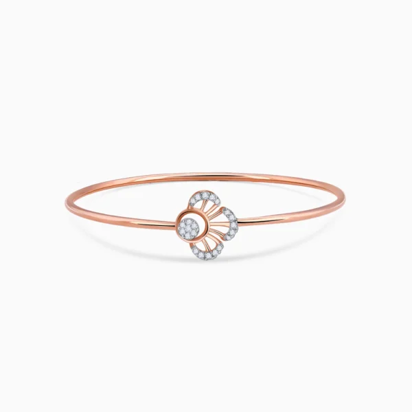 Rose Gold Alhambra Diamond Bangle
