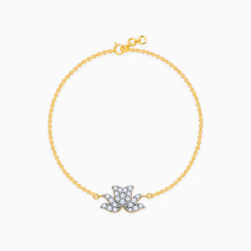 Gold Lotus Glow Diamond Bracelet