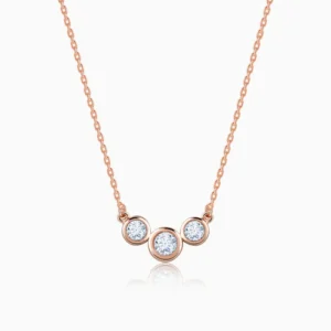 Rose Gold Cercle Diamond Necklace