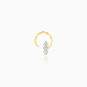 Gold Divine Dazzle Diamond Nose Pin