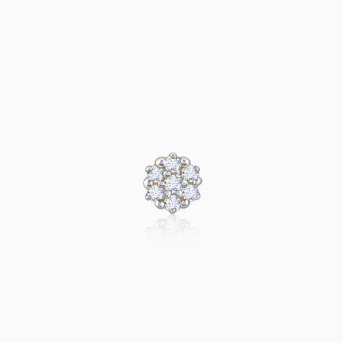 Gold Fragrant Floret Diamond Nose Pin