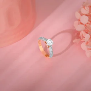 Rose Gold Solitaire Meraki Diamond Ring