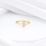 Golden Open Heartbeat Ring - Image 3