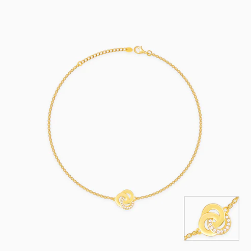 Golden Elegant Knot Anklet - Image 2