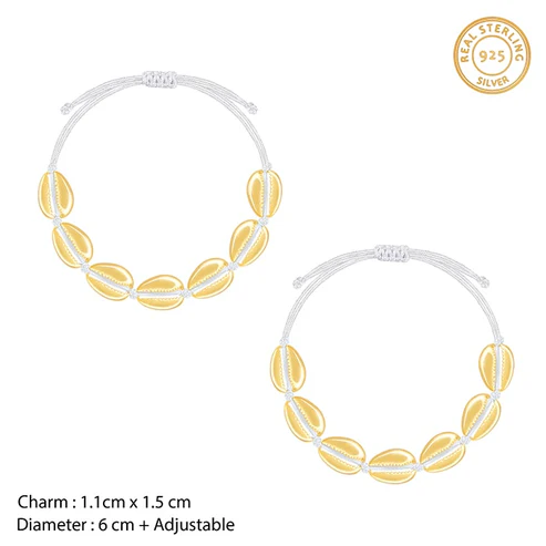 Golden Precious Cowry Anklet - Image 3