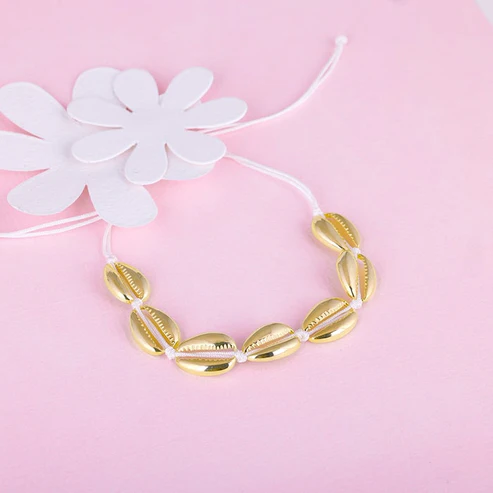 Golden Precious Cowry Anklet - Image 4