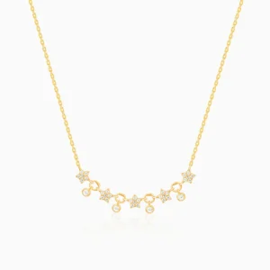 Golden Floral Serenade Necklace
