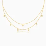 Golden Dual Layer Zircon Necklace - Image 2