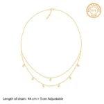 Golden Dual Layer Zircon Necklace - Image 4
