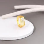 Golden Square in Rectangle Ring For Him - Image 3