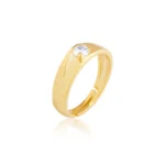 Golden Glowing in Love Couple Rings - Image 2