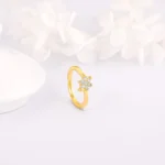 Golden Snowflake Ring - Image 3