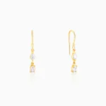 Golden Zirconium Moments Dangler Earrings - Image 2
