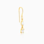 Golden Zirconium Moments Dangler Earrings - Image 4