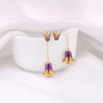 Golden Bell Mallow Bud Convertible Earrings - Image 7