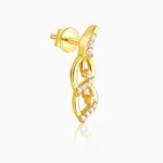 Golden Tiered Shine Earrings - Image 4