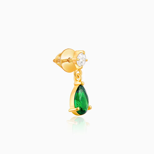 Golden Green Enigma Earrings - Image 4