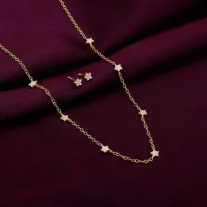 Anushka Sharma Golden Star Constellation Pendant Set