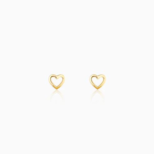 Golden Charming Love Studs - Image 2