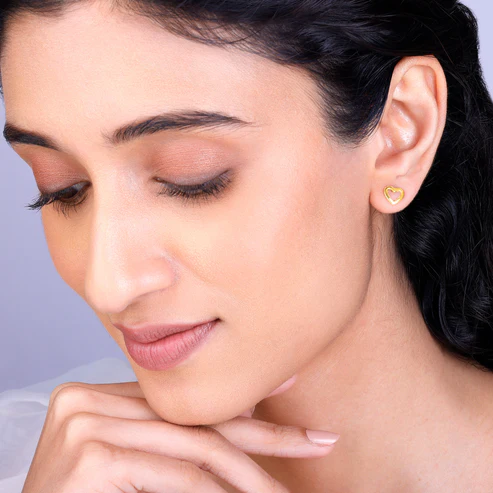 Golden Charming Love Studs - Image 3