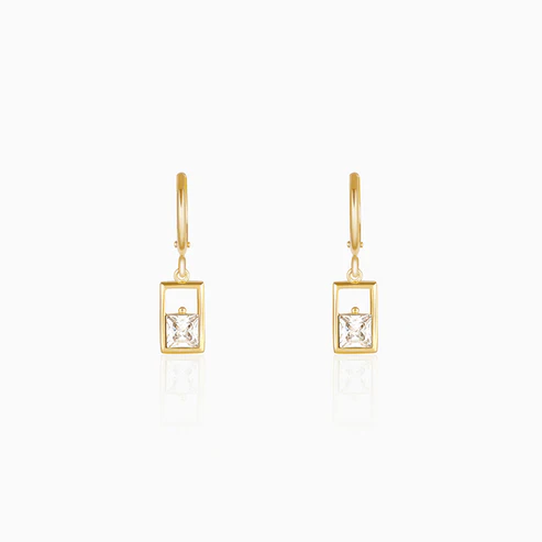 Golden Bask in Glory Hoop Danglers
