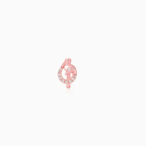 Rose Gold Manohar Mor Nose Pin (Clip on)