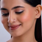 Rose Gold Manohar Mor Nose Pin (Clip on) - Image 2