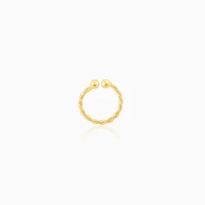 Golden Twisted Nose Ring