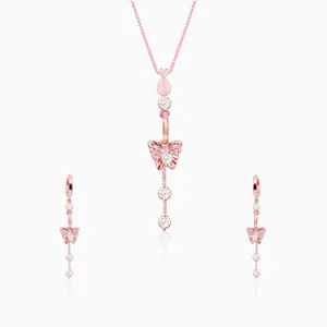 Rose Gold Charming Butterfly Set