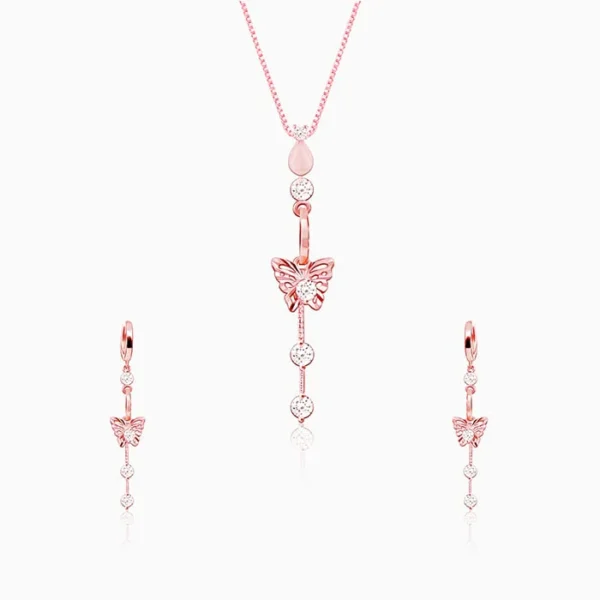 Rose Gold Charming Butterfly Set