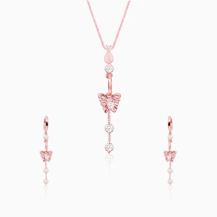 Rose Gold Charming Butterfly Set